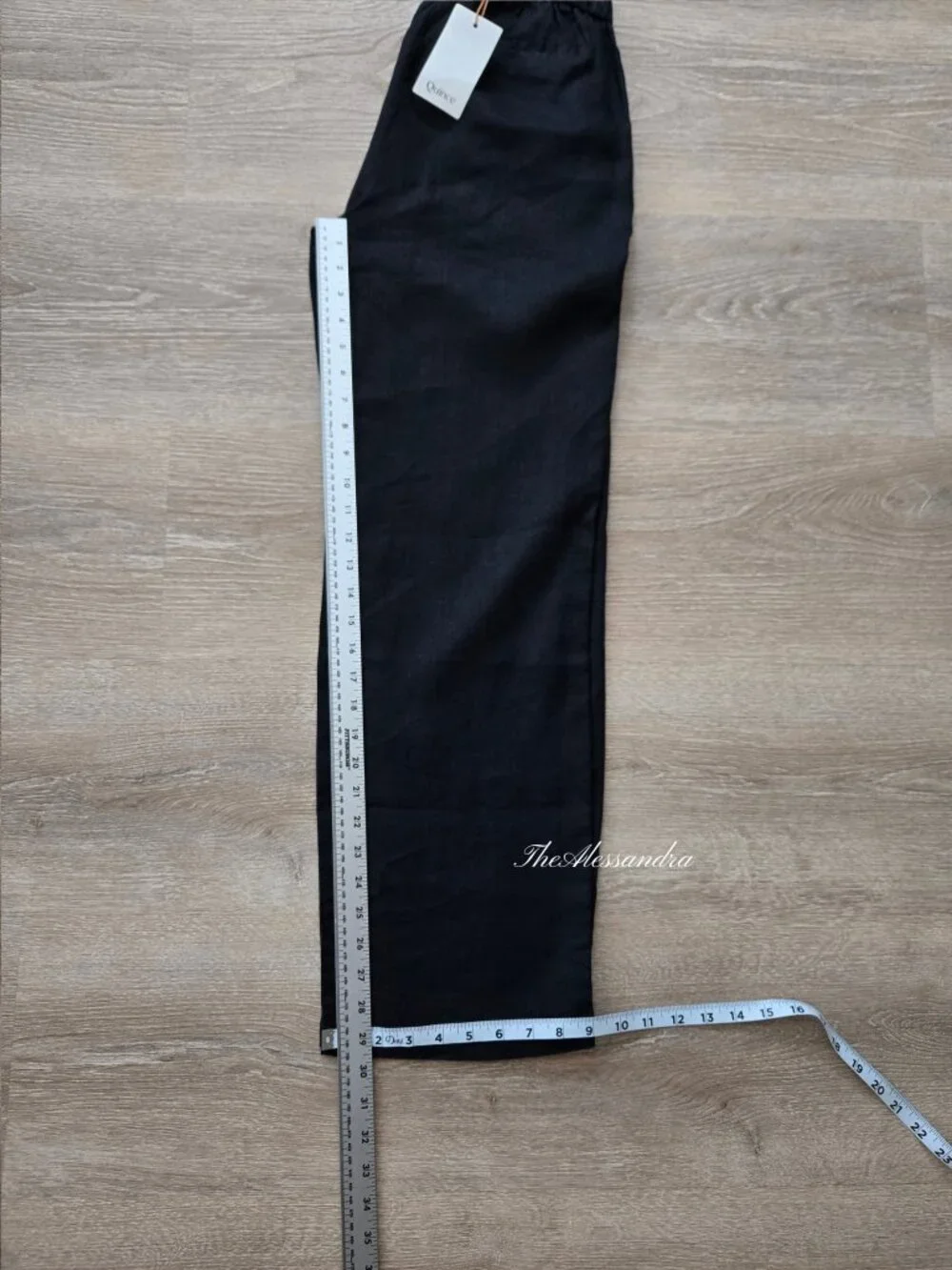 Quince 100% European Linen Pleated Trousers Black High Rise Size 0 New With Tags